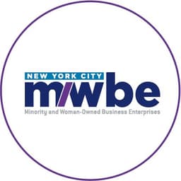 New York City Minority and Women-Owned Business Enterprise (MWBE) certified seal